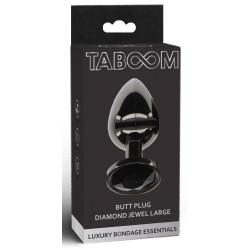 TABOOM Plug Bijou Anal Diamond Jewel L 8 x 4cm Noir